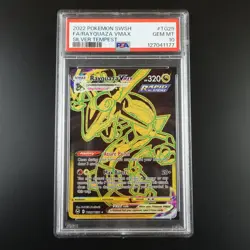 PSA 10 Rayquaza Vmax TG29/TG30 Pokemon Silver Tempest Holo Full Art Graded Card - Image 1