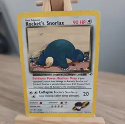 Pokemon Card Rockets Snorlax Gym Heroes 33/132 Played/HP - Image 3