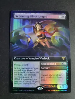Scheming Silvertongue (Extended Art Foil) Rare MTG Secrets of Strixhaven - Image 1