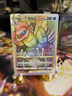 2022 Astral Radiance Origin Forme Palkia VSTAR Rainbow Rare #192 - Image 2