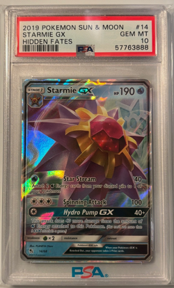 Starmie GX #14/68 Ultra Rare Hidden Fates Pokemon 2019 PSA 10 - Image 1