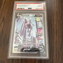 MEWTWO V 2022 POKEMON SWSH POKEMON GO ULTRA RARE 072/078 PSA 8 Q2011 - Image 1