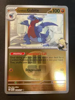 CYNTHIA'S GABITE (ENERGY SYMBOL) 110/217 ASCENDED HEROES POKEMON REVERSE HOLO NM - Image 1