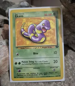 pokemon Cards Ekans Basic Vintage 1pcs+1pcs Sleeve 1995 #56/82 - Image 1