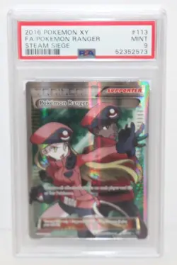 2016 Pokemon XY Steam Siege - Ranger Trainer Full Art #113/114 PSA 9 Mint - Image 1