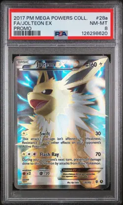 PSA 8 - 2017 Jolteon EX 028A/083 28a Alternate Art Holo Pokemon - Image 1