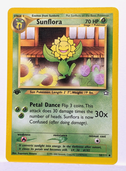 Sunflora 50/111 1st Edition Neo Genesis 2000 Pokemon WotC - NM - Image 1