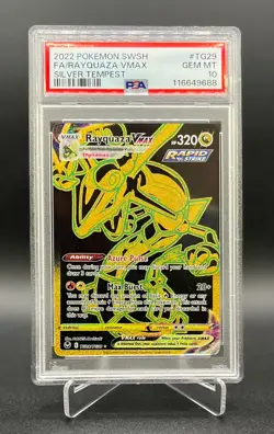 Pokemon Rayquaza VMAX TG29/TG30 - Silver Tempest Gold Holo FA - PSA 10 GEM MINT - Image 1