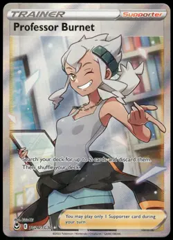 Pokemon Professor Burnet Ultra Rare SWSH12: Silver Tempest Trainer Gallery TG26/ - Image 1
