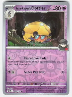 Team Rocket's Dottler 088 Reverse Holo 182 Common Destined Rivals Pokemon NM - Image 1