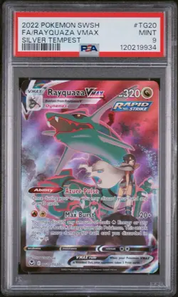 Pokemon TCG Rayquaza VMAX TG20/TG30 Silver Tempest Trainer Gallery PSA 9 - Image 1