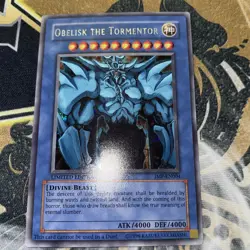Yugioh Shonen Jump Promo Obelisk the Tormentor JMP-EN004 Secret Rare NM - Image 1