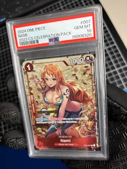 One Piece TCG Nami 2023 CS Stamp Celebration Pack Championship ST01-007 PSA 10 - Image 4