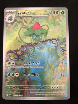 Pokemon TCG Ivysaur Scarlet Violet-151 Holo Card 167/165 IR English - Image 1