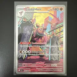 Pokemon Card Conkeldurr 127/086 Black Bolt Illustration Rare - Image 1