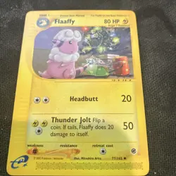MINT Flaaffy Pokemon Card 77/165 Expedition Base Christmas Tree 2002 Pokemon - Image 1
