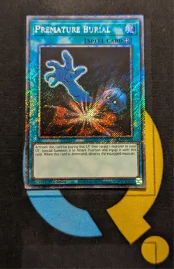 RA03-EN103 Premature Burial Platinum Secret Rare 1st Edition YuGiOh Card - Image 1
