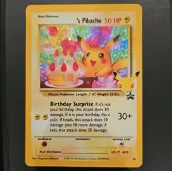 Pokemon Pikachu TCG Holo Rare Birthday Celebrations Card #24 NM/Mint Condition - Image 1