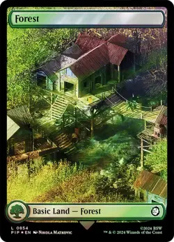 Forest SURGE FOIL - 0854 - Fallout PIP MTG - Image 1