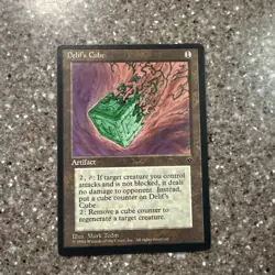 1994 Magic The Gathering Delif's Cube Fallen Empires NM/LP Artifact Rare - Image 1
