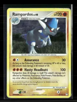 Pokemon 2007 Diamond & Pearl Rampardos #33/123 Holo - Image 1