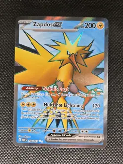 Pokemon TCG Scarlet & Violet 151 Zapdos ex Ultra Rare Full Art 192/165 Holo NM - Image 3