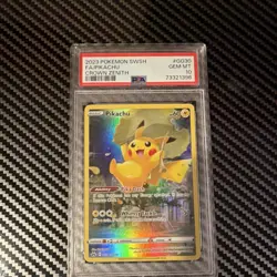 Pokemon TCG Pikachu GG30/GG70 Crown Zenith Ultra Rare Full Art Holo PSA 10 - Image 1
