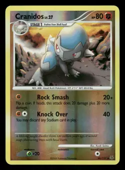 Pokemon Cranidos Uncommon Platinum 46/127 LP Reverse Holo - Image 1