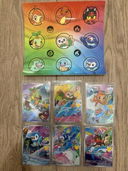 Pokemon First Partner Illustration Collection Series 1 Gen 4 & 7 Starters - Image 1