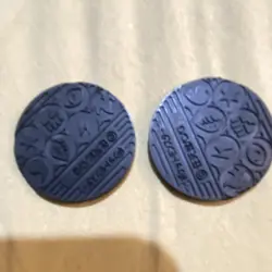 Nintendo Pokemon TCG Battling Coin Game Embossed Plastic Coins Set of 2 Purple - Image 2