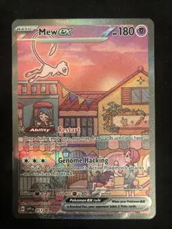 Pokemon TCG Mew EX SVP 053 Scarlet Violet 151 Black Star Promo Full Art - Image 1