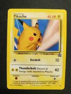 Pikachu #26 | WotC Black Star Promo | Pokemon TCG 2001 | Snap Photo | Vintage HP - Image 1