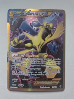 Pokemon Alakazam TCG EX XY Fates Collide Holo Card 125/124 Full Art Secret Rare - Image 1