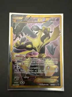 Pokemon Alakazam TCG EX XY Fates Collide Holo Card 125/124 Full Art Secret Rare - Image 1