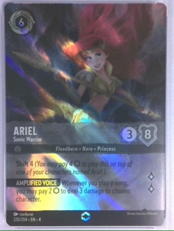 PSA 10 GEM Disney Lorcana Ursula's Return Ariel Enchanted Sonic Warrior 220/204 - Image 3