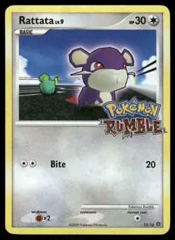 Pokemon Cards Rattata 15/16 Pokemon Rumble MP - Image 1