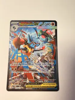 Mega Lucario EX Special Illustration Rare Holo Pokemon Card Me01 179/132 340 HP - Image 2