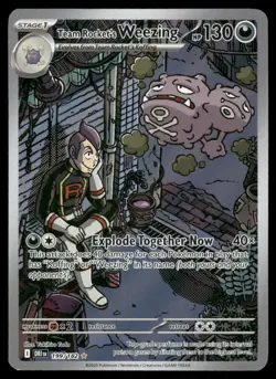 Pokemon Cards Team Rocket's Weezing 199/182 Destined Rivals IR NM *2 - Image 1