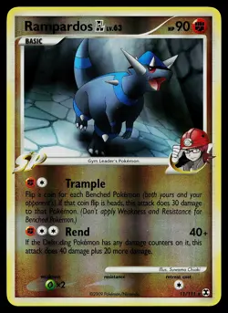 Pokemon Card - Rampardos GL Rising Rivals 11/111 Reverse Holo - Image 1