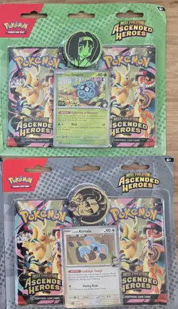x2 Pokemon TCG Ascended Heroes Double Blister Packs Erika & Larry, New & Sealed - Image 1