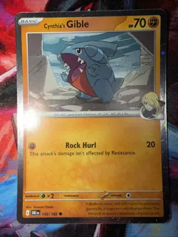 Pokemon - Cynthia's Gible - 102/182 - Cosmos - Promo - Destined Rivals - Image 1