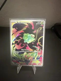 Pokemon Bulbasaur Illustration Rare 133/132 Me01 Holo Basic 80HP Bind Down - Image 1