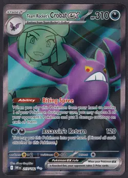 Pokemon Team Rocket’s Crobat ex 217/182 Full Art Destined Rivals - Image 1