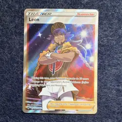Pokemon TCG Leon Full Art Ultra Rare Trainer Holo 182/185 Vivid Voltage - Image 1