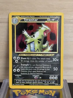 Pokemon TCG Neo Discovery Tyranitar Holo Unlimited Rare 12/75 Near Mint 2001 - Image 1