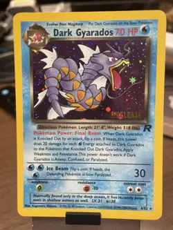 Pokemon TCG Dark Gyarados Holo Rare 8/82 Prerelease Holo 2000 Promo Unused - Image 1
