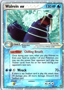 Walrein ex Ultra Rare Power Keepers 99/108 LP Pokemon - Image 1