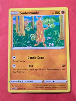 2020 Pokemon TCG Sword & Shield #100 Sudowoodo, UC, NF/H, cd1 - Image 1