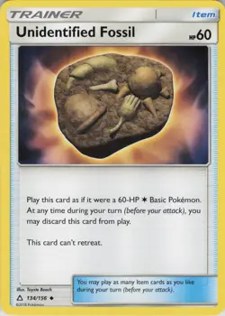 Unidentified Fossil 134/156 Uncommon Ultra Prism Pokemon Near Mint - Image 1