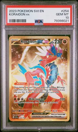 2023 POKEMON SVI EN-SCARLET & VIOLET HYPER RARE #254 KORAIDON EX PSA 10 - Image 1